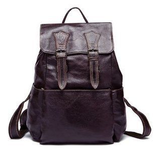 Рюкзак з натуральної шкіри Vintage 14874 Сіро-коричневий