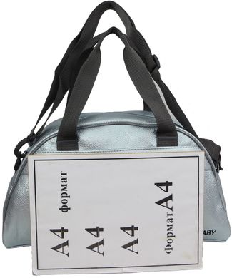 Спортивна сумка для фітнесу зі шкірозамінника 16 л Wallaby 313 сріблястий