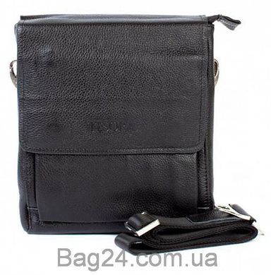 Черная мужская сумка из натуральной кожи Tesora (W169-2-black), Черный