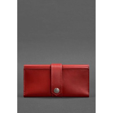 Натуральное кожаное женское портмоне 3.0 красное Krast Blanknote BN-PM-3-red