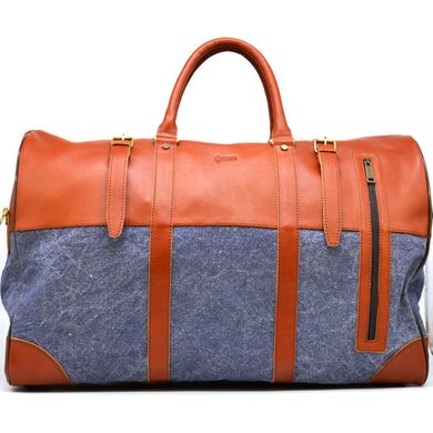 Велика дорожня сумка зі шкіри та текстилю Canvas GB-1633-4lx TARWA Рудий