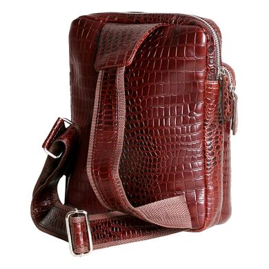 Мужская сумка-мессенджер кожаная Vip Collection 1447-C Коричневая 1447.B.CROC