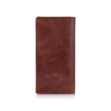 Износостойкий кожаный бумажник коньячного цвета на 14 карт