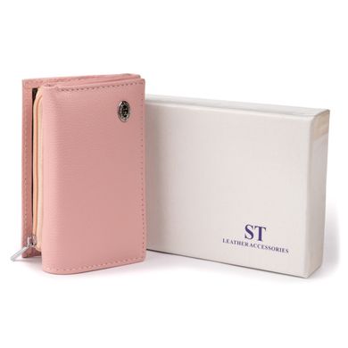 Горизонтальное портмоне из кожи женское на магните ST Leather 19334 Розовое