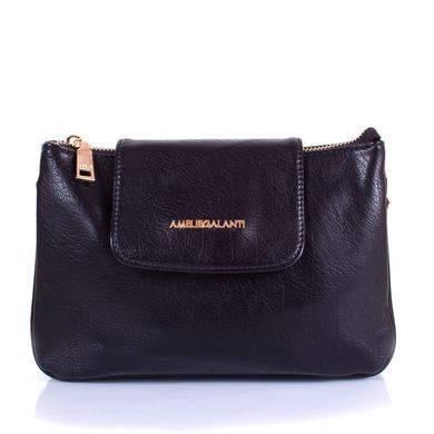 Жіноча сумка-клатч з якісного шкірозамінника AMELIE GALANTI (АМЕЛИ Галант) A991337-black Чорний