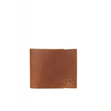 Натуральный кожаный кошелек Mini с монетницей светло-коричневый винтажный Blanknote TW-CW-Mini-kon-crz