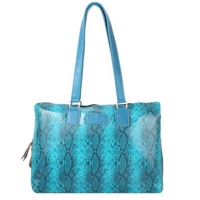 Женская сумка из качественного кожезаменителя LASKARA (ЛАСКАРА) LK-20289-turquoise-snake Голубой
