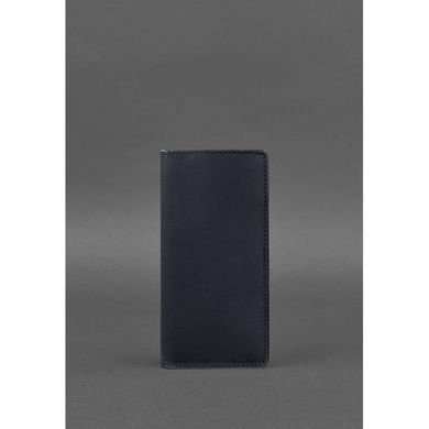 Натуральное кожаное портмоне-купюрник 11.0 темно-синее Crazy Horse Blanknote BN-PM-11-nn