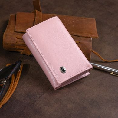 Горизонтальне портмоне зі шкіри жіноче на магніті ST Leather 19334 Рожеве