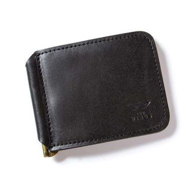 Натуральний шкіряний затиск для грошей чорний Blanknote TW-Money Clip-black-ksr