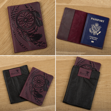 Обкладинка на паспорт SHVIGEL 13835 Бордовий