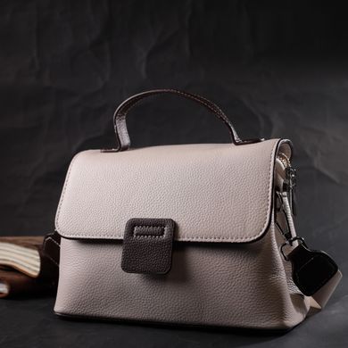 Элегантная сумка сэтчел для женщин из натуральной кожи Vintage 22290 Белая