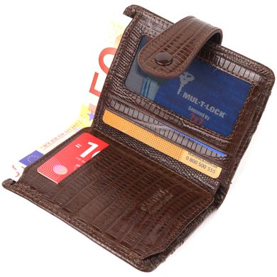 Фактурний гаманець для чоловіків з натуральної шкіри CANPELLINI 21691 Коричневий