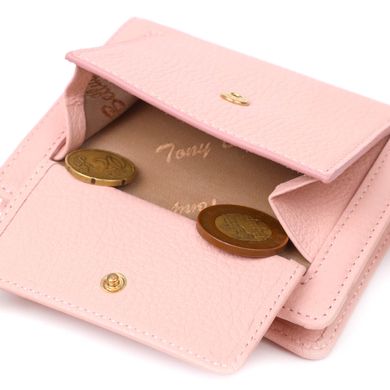 Практичний жіночий гаманець ніжного кольору з натуральної шкіри Tony Bellucci 22019 Пудровий