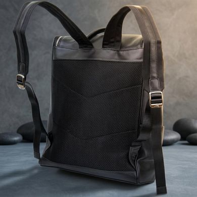 Шкіряний рюкзак для ноутбука роботи навчання та міста Vintage 14523 Чорний