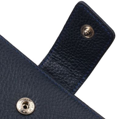 Вертикальне модне чоловіче портмоне з натуральної шкіри флотар CANPELLINI 21841 Синє