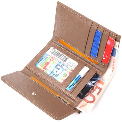 Жіночий стильний гаманець із натуральної шкіри флотар CANPELLINI 21590 Бежевий