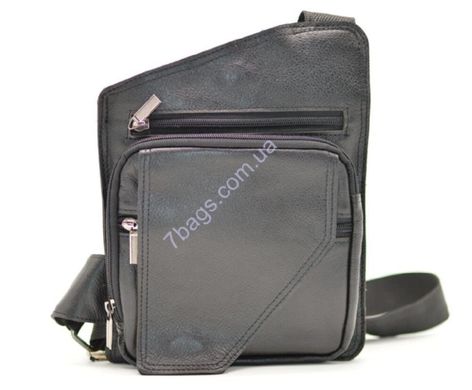 Кожаная мужская сумка через плечо небольшого размера TARWA, GA-232-3md Черный