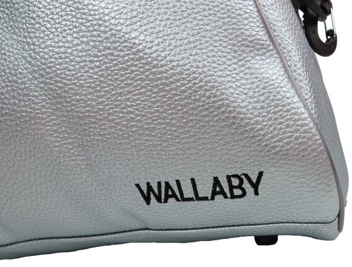 Спортивная сумка для фитнеса из кожзама 16 л Wallaby 313 серебристый
