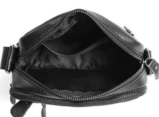 Уценка! Мужская кожаная сумка через плечо маленькая Tiding Bag A25-223A-5 Черный
