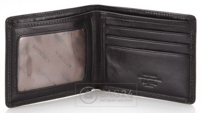 Элитный мужской бумажник черного цвета WITTCHEN 39-1-118-1, Черный