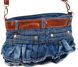 Небольшая джинсовая сумка в форме женской юбки Fashion jeans bag синяя