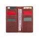 Дизайнерський гаманець на 14 карт з натуральної матової шкіри коньячного кольору з авторським художнім тисненням "Mehendi Art"