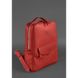 Натуральный кожаный городской женский рюкзак на молнии Cooper красный Blanknote BN-BAG-19-red