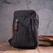 Мужская небольшая сумка через плечо из плотного текстиля 21229 Vintage Черная