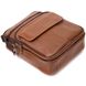 Стильная вертикальная мужская сумка из натуральной кожи Vintage 21954 Светло-коричневая