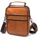 Удобная мужская сумка с ручкой кожаная 21273 Vintage Рыжая