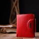 Удобный женский кошелек из зернистой натуральной кожи KARYA 21125 Красный