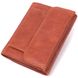 Зручний жіночий гаманець у три складання з монетницею з натуральної шкіри Vintage sale_15065 Світло-коричневий