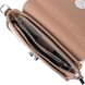 Женская полукруглая сумка с интересным магнитом-защелкой из натуральной кожи Vintage 22440 Бежевая