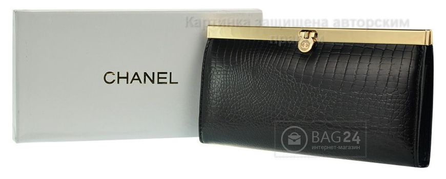 Жіночий креативний гаманець з натуральної шкіри CHANEL, Чорний