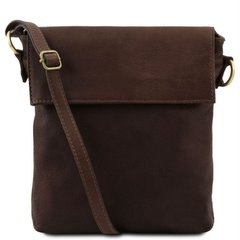 TL141511 Темно-коричневий Morgan - Шкіряна сумка на плече від Tuscany