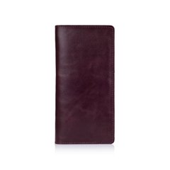 Износостойкий темно фиолетовый кожаный бумажник на 14 карт