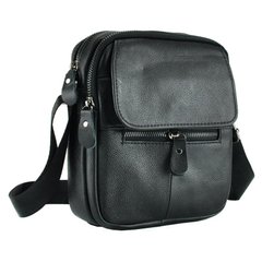 Чоловіча шкіряна сумка чорного кольору Borsa Leather 101106-black