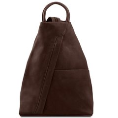 Шкіряний рюкзак Tuscany Leather Shanghai TL140963 (Темно-коричневий)