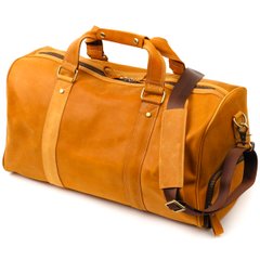 Містка дорожня сумка з натуральної вінтажної шкіри Vintage 22140 Світло-коричнева
