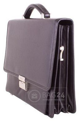 Класичний чоловічий шкіряний портфель ROCKFELD DS04-989, Чорний