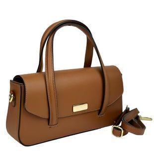 Классическая женская кожаная сумка с длинными ручками Firenze Italy F-IT-9899C Коричневый