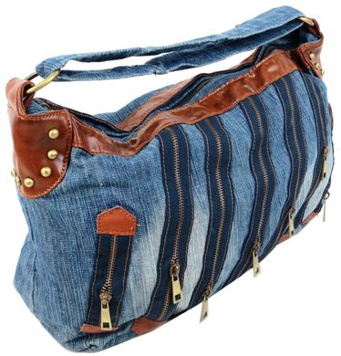 Жіноча джинсова, бавовняна сумка Fashion jeans bag синя