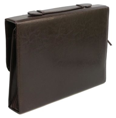 Деловая папка-портфель из эко кожи JPB AK-08 коричневый