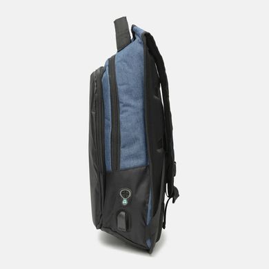 Мужской рюкзак Monsen C18328-blue из прочного полиэстера с USB-разъемом и 2 отделениями