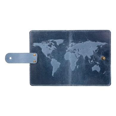 Шкіряне портмоне для паспорта / ID документів HiArt PB-02/1 Shabby Lagoon "World Map"