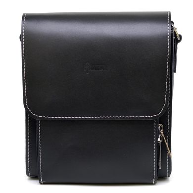Черная сумка через плечо мужская ZAw-3027-3md от TARWA белая нитка Черный