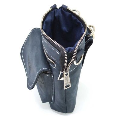 Маленькая мужская сумка на пояс, через плечо, на джинсы синяя TARWA RK-1350-3md Синий