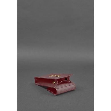 Вертикальна жіноча шкіряна сумка Mini поясна / кроссбоді бордова Blanknote BN-BAG-38-1-vin