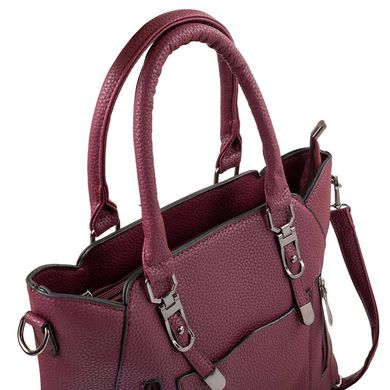 Женская сумка из качественного кожзаменителя VALIRIA FASHION (ВАЛИРИЯ ФЭШН) DET1910-17 Фиолетовый